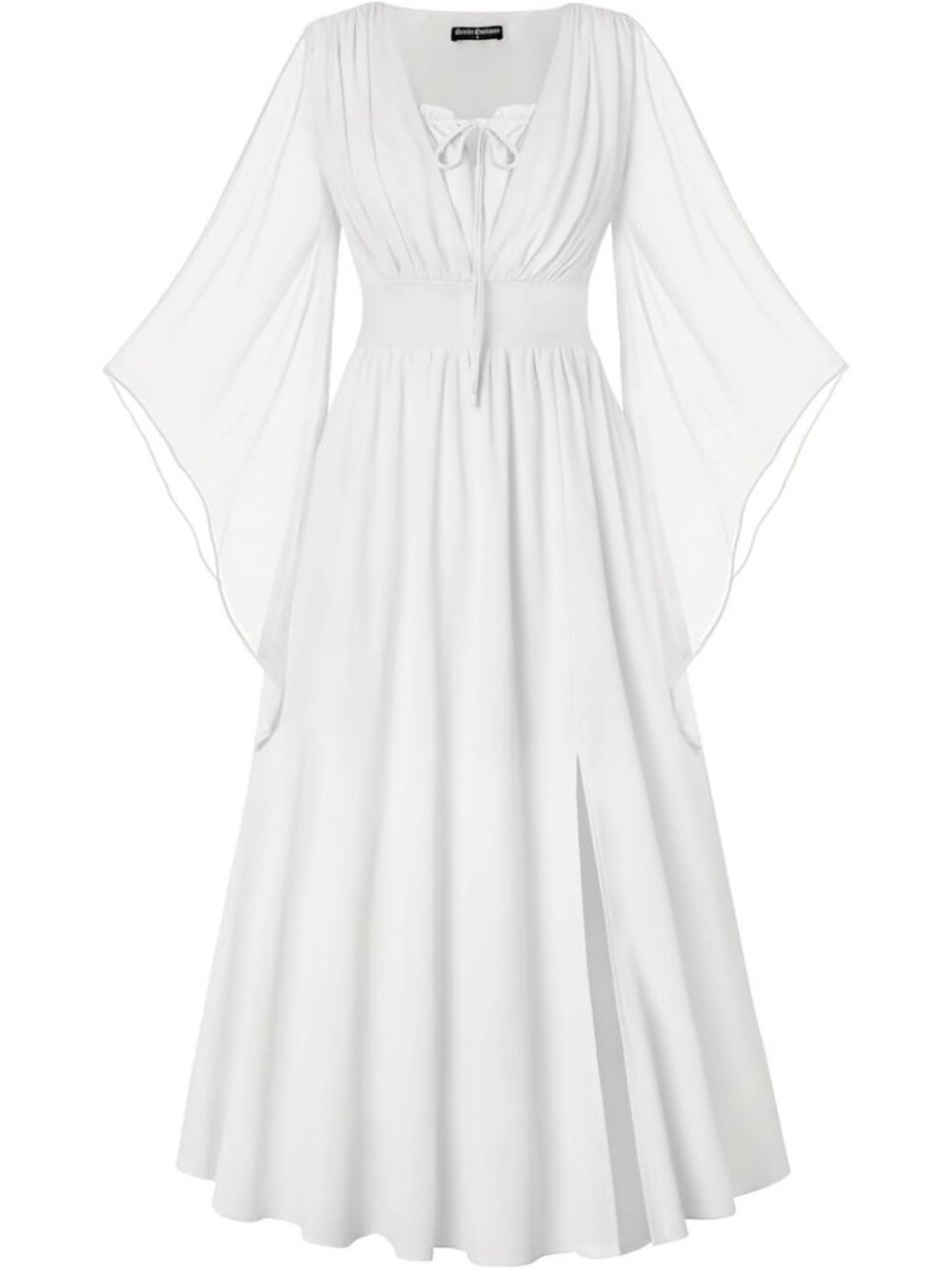 Renaissance Pirate Maxi Dress for Women | Flowy Bell Sleeve, Pockets, Gothic